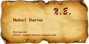 Nebel Barna névjegykártya